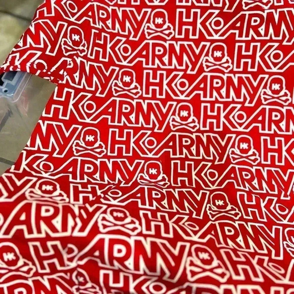 HK Army Typeface All Over Paintball T-Shirt - Red - Small (ZYX-1194) - Picture 2 of 3